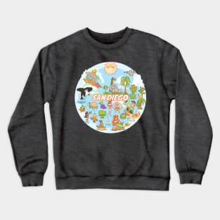 San Diego Beach Paradise Crewneck Sweatshirt